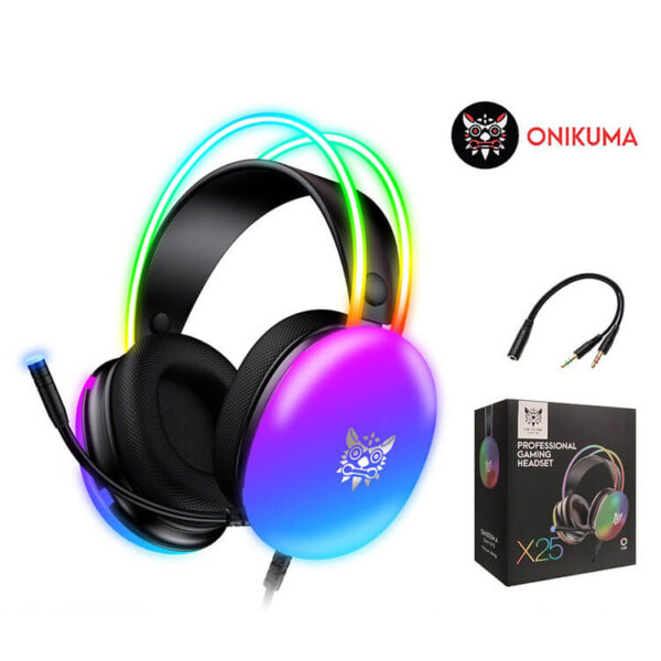 DIADEMA CON MICROFONO ONIKUMA X25 RGB GAMER - Imagen 3