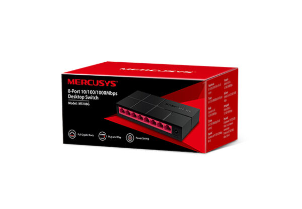 SWITCH DE ESCRITORIO 8 PUERTOS 10/100/1000 MBPS MS108G MERCUSYS